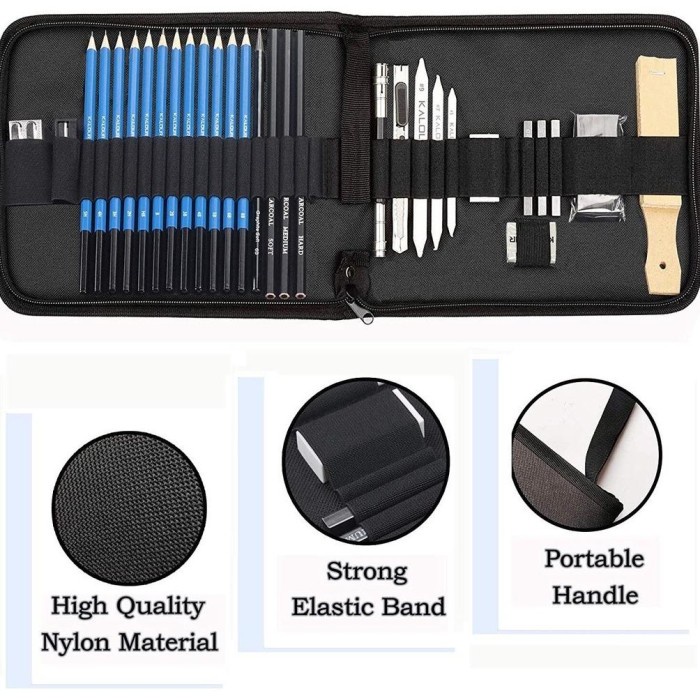 

TERMURAH RZ 33PCS/Set Skeh Pensil Penghapus dan Pensil Gamuntuk Keperluan Sekolah Pencil Drawing Set