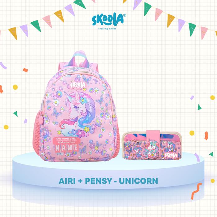 

SPECIAL Skoola Bundling Promo - Tas Ransel Sekolah anak PAUD TK Ransel + Tempat Pensil - Airi Pensy