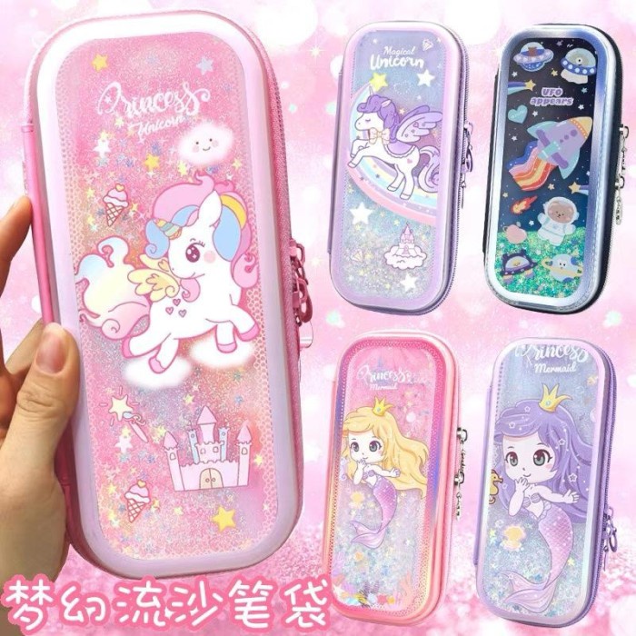 

SPECIAL Tempat pensil Sekolah Anak/ Kotak pensil Gliter korea karakter
