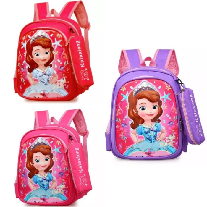 

BERGARANSI Tas Ransel Anak Karakter Sofia The First Tempat Pensil Tas Sekolah Tas