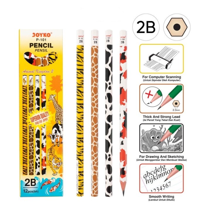 

PROMO Paket Pensil 2B Original Alat Tulis Anak Sekolah Motif Hewan Lucu Awet