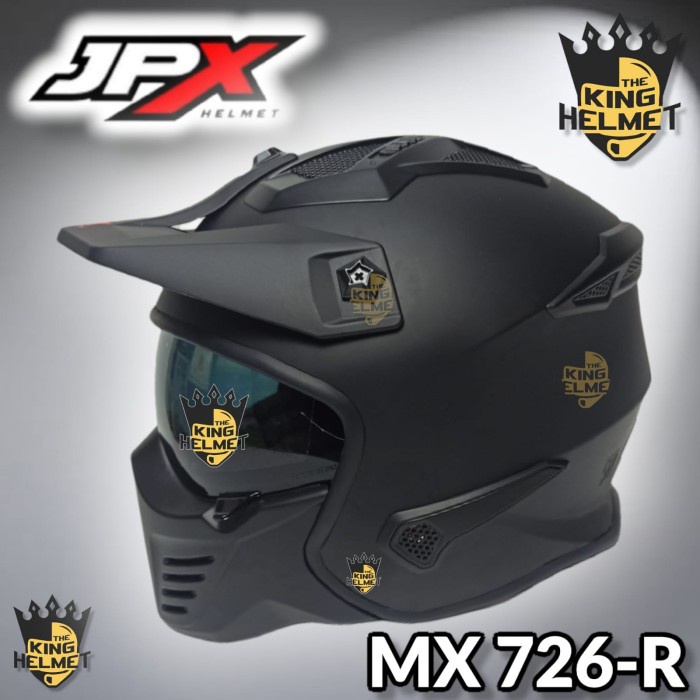 Helm Jpx Mx 726 R Solid Cross Over Full Face Jpx Original