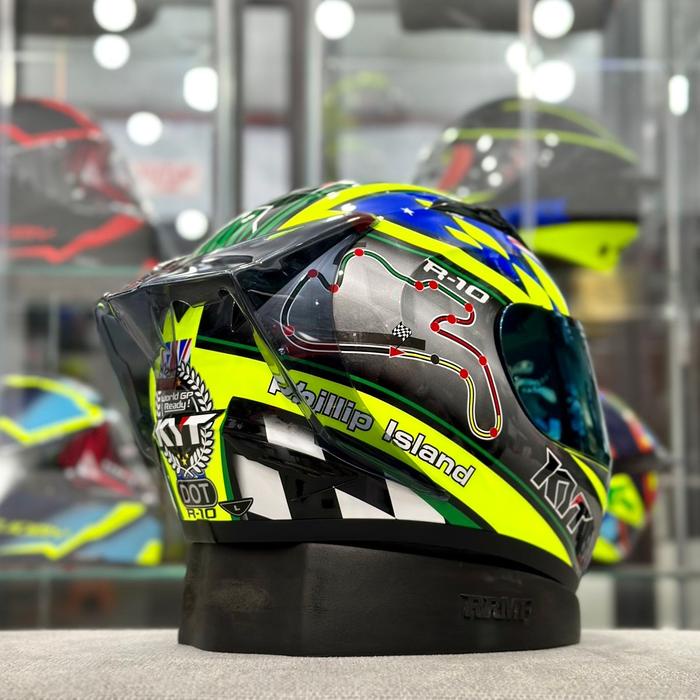 Helm Kyt R10 Motif Philip Island Flat Visor - Kyt Full Face R10 Motorcycle