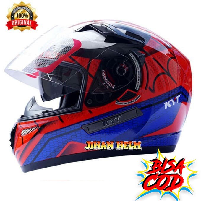 Helm / Helm Kyt / Helm Kyt Full Face K2 Rider Spiderman Red Terlaris