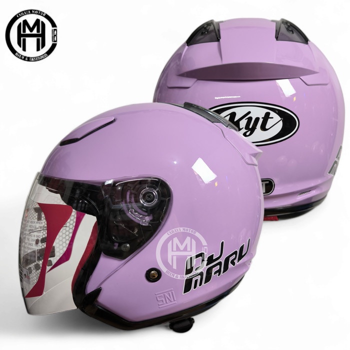 Helm Kyt Dj Maru Solid Lavender Ungu Half Face
