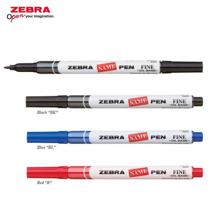 

PROMO! ZEBRA Name Pen Permanent Marker Water Resistant Oil Based Spidol Warna
