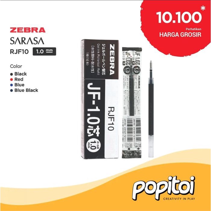 

TERLARIS! ZEBRA RJF5 RJF7 RJF10 Gel Pen REFILL for Sarasa Clip 0.5 0.7 1.0 mm Isi Ulang Pulpen