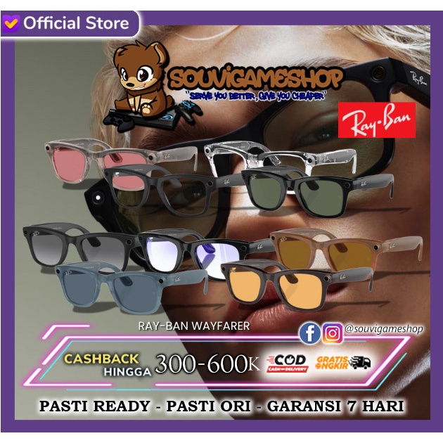 Kacamata Pintar Ray-Ban Meta Smart Glasses RayBan Wayfarer BNIB 2023