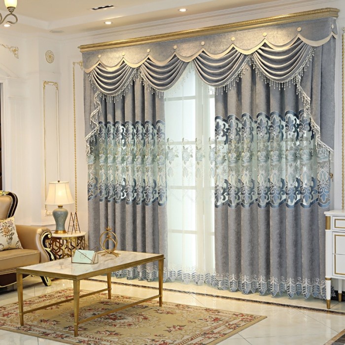 

European Style Curtains For Living Dining Room Bedroom Grey Kamjay