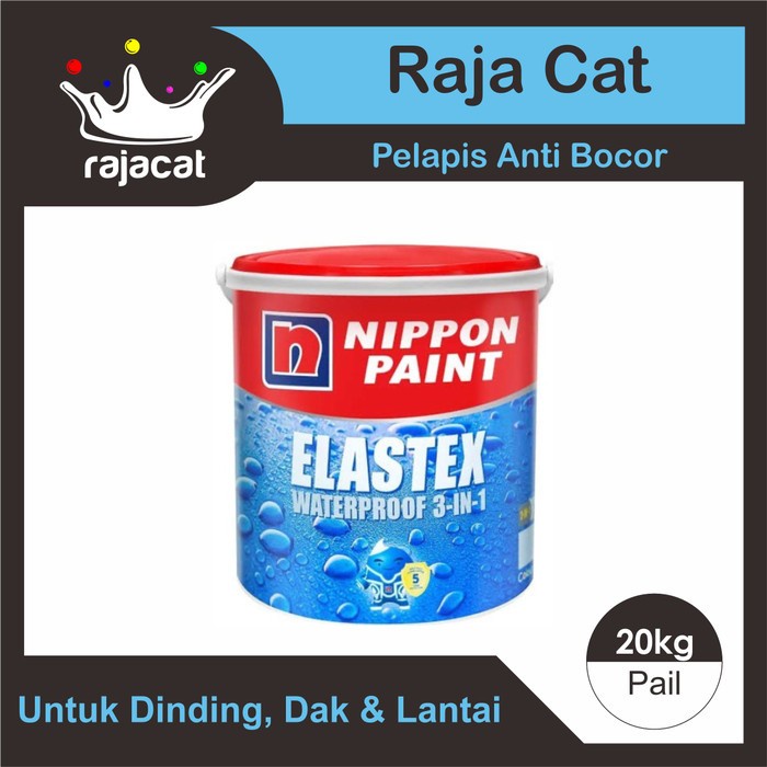 Cat Pelapis Anti-Bocor Nippon Elastex Abu/Putih 20Kg