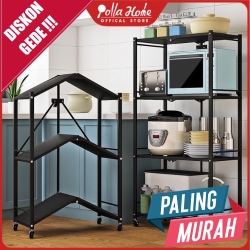Rak Dapur Lipat Portable Rak Lipat Serbaguna Rak Dapur Portable