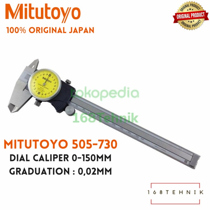 Mitutoyo 505-730 Sigmat Jarum / Dial Caliper 6Inch 150Mm Jangka Sorong