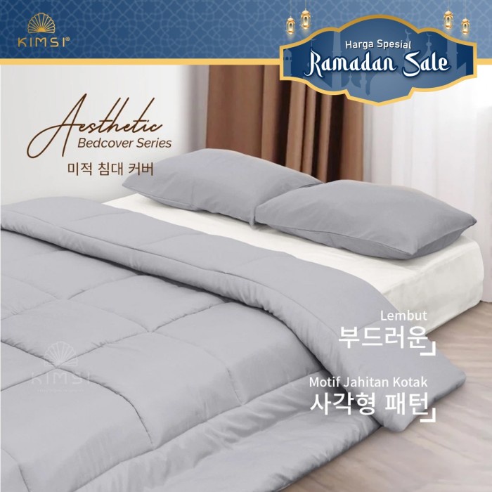 Selimut Bedcover Only Katun Motif Polos Aesthetic