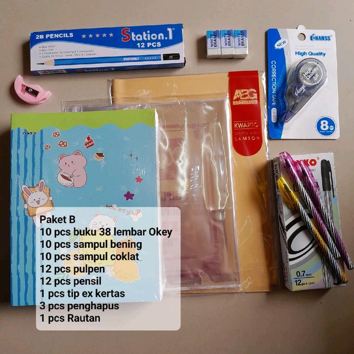

Paket Hemat B Buku Tulis 38 Okey 1Pak (10Buku) + Sampul +
