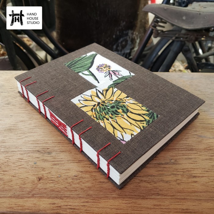 

Notebook A5 Handmade Book Binding Journal - Buku Catatan, Buku Tulis Polos, Buku Agenda, Diary, Buku