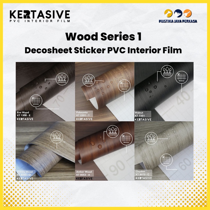 Kertasive Woodseries Lengkap Decosheet Sticker Pvc Interior Filmmurah