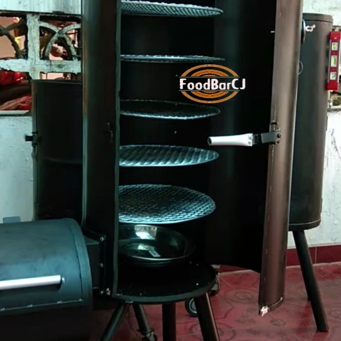 ALAT DAGING ASAP VERTICAL OFFSET SMOKER BBQ SEI SAPI