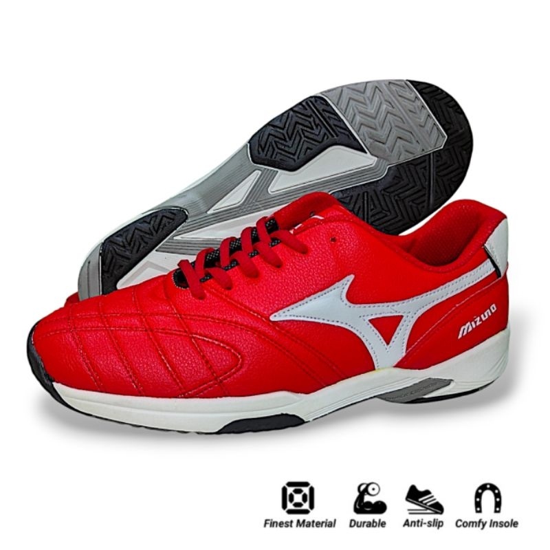 Terbaru Sepatu Pria Wanita Mizuno Sepatu Volly Dan Badminton Warna Merah Bahan Kulit