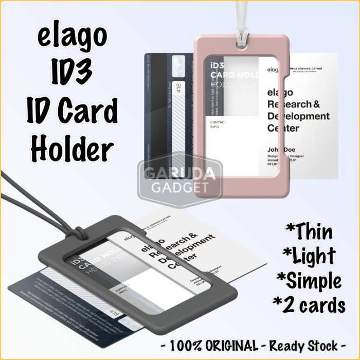 

Elago Id3 Id Card Holder Strap Name Tag Kerja Kantor Nametag Nama Dada