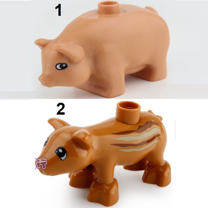 City Farm Pig Piglet Piggy Boar Babi Hutan Action Figure Mini Duplo