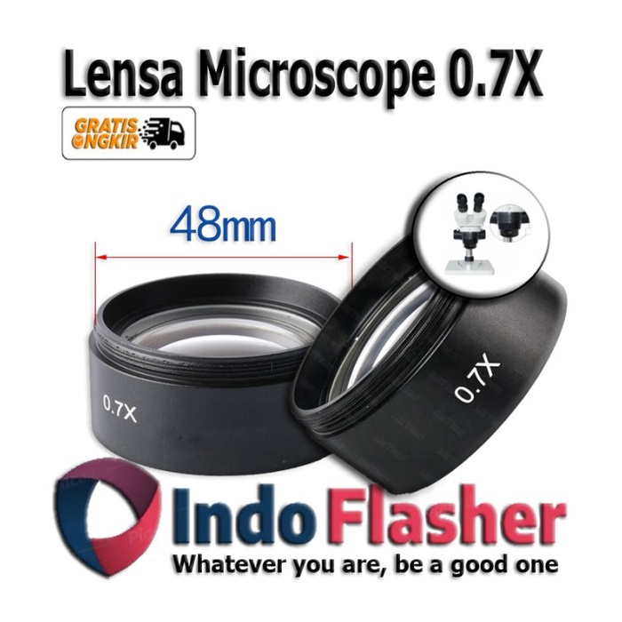 LENSA TAMBAHAN LENSA PENINGGI MICROSCOPE LENSA 0.7 X LENSA 0.5 X