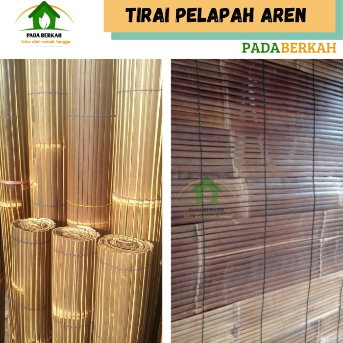 Kerai Bambu Wide Tirai Kerai Bambu Gorden Bambu 22 Meter Murah
