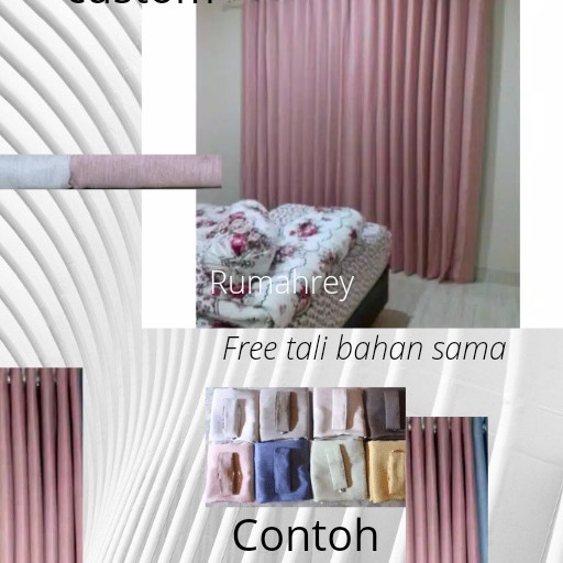 Gorden jendela blackout pink bandung