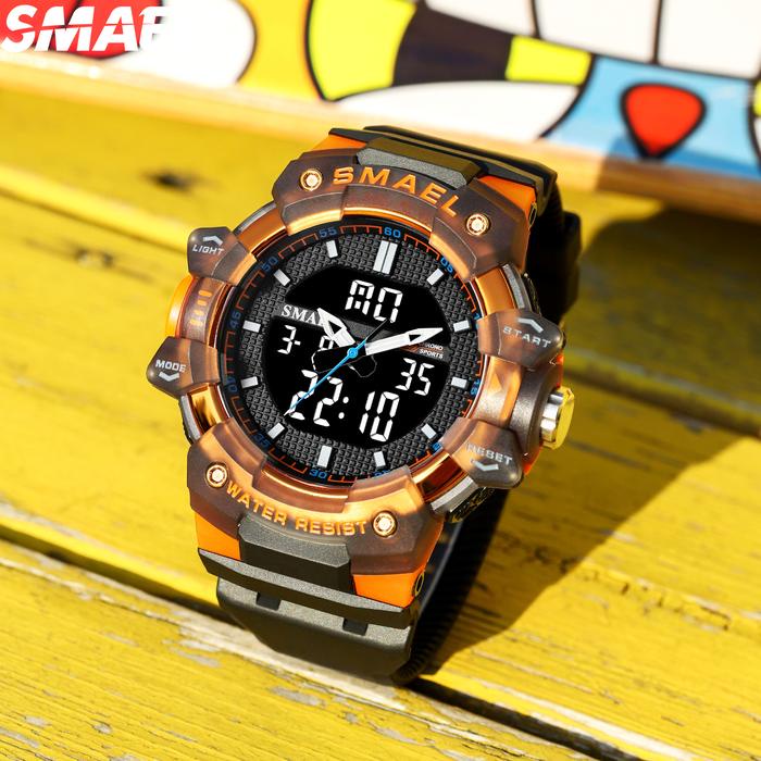 Jam Tangan Sport Analog Digital Pria Wanita Merk SMAEL 8080