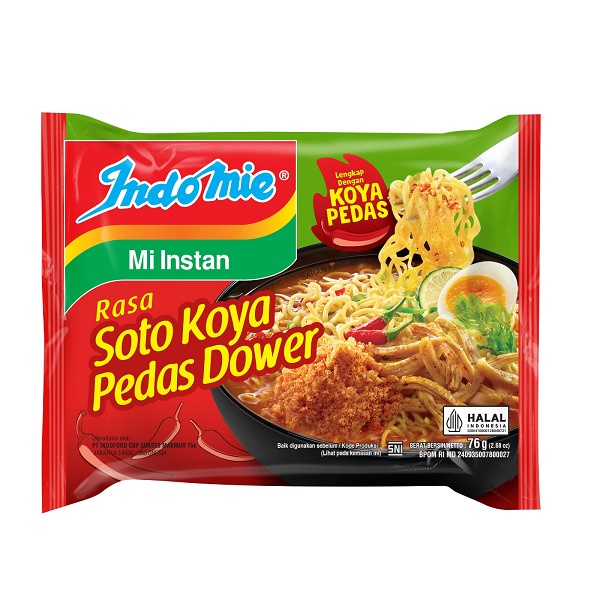 

INDOMIE SOTO KOYA PEDAS DOWER 76 GR