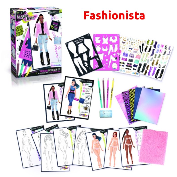 

Mainan Kreatif Anak Style4Ever Fashion Designer Portofolio Fashionista