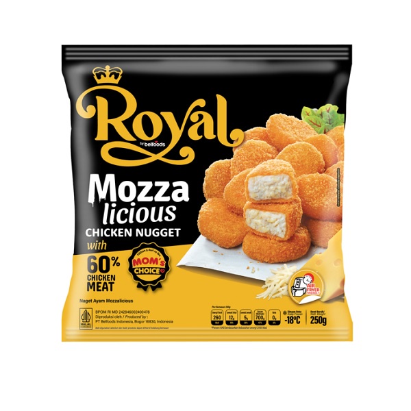 

BELFOODS ROYAL CHICKEN NUGGET MOZZALICIOUS 250 GR