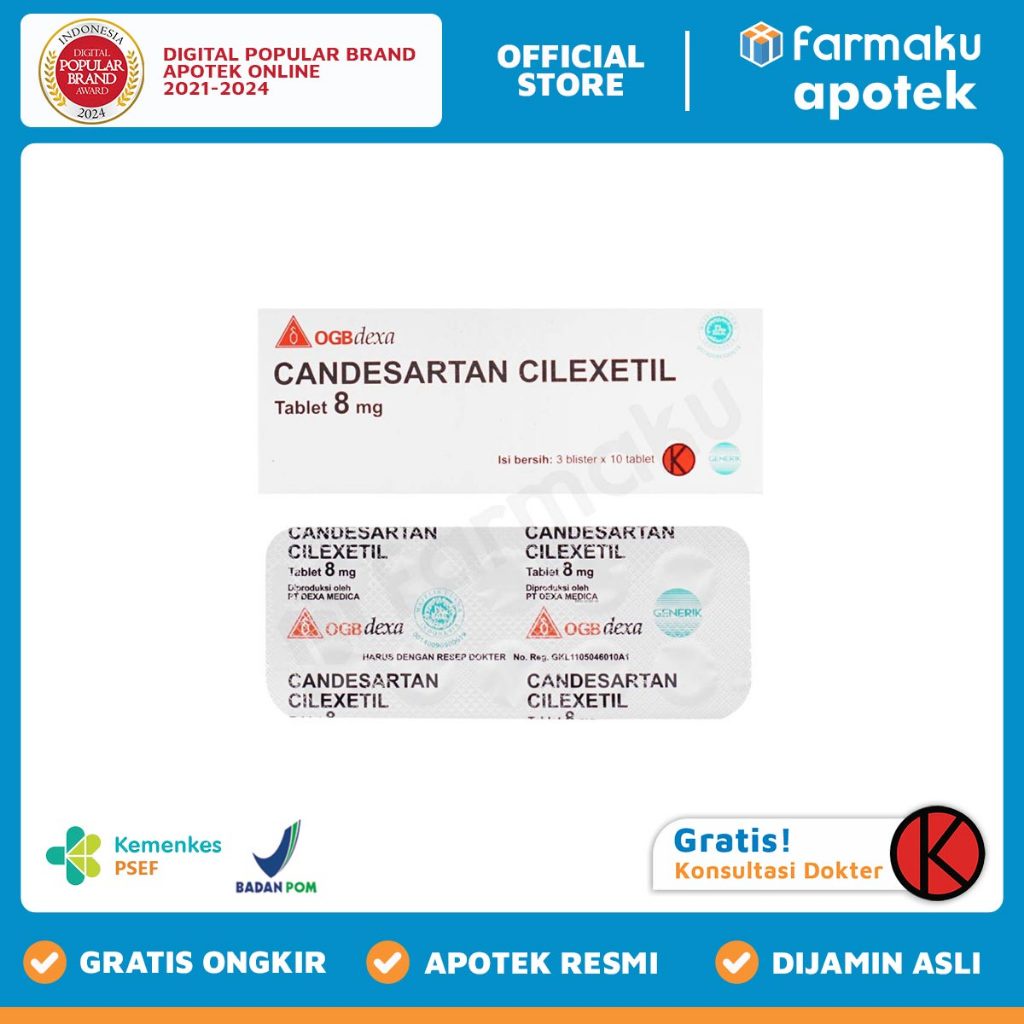 Candesartan 8 mg Dexa  Blister 10 tablet - HBK