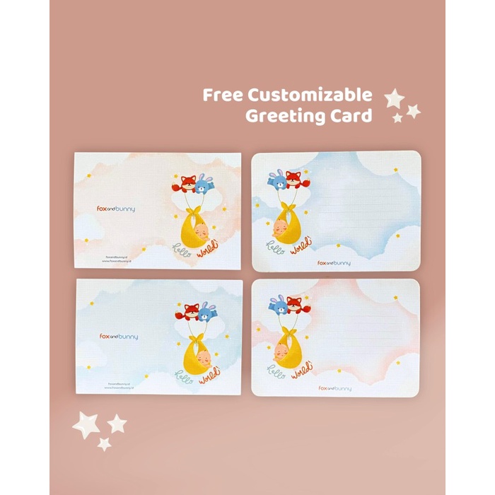 

KODE A Kartu Ucapan Fox and Bunny Kartu Bingkisan Selamat