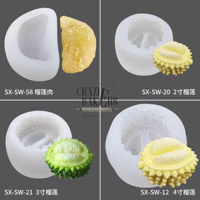 Cetakan Silikon Bentuk Durian Mousse Cake 3D Silicone Mold