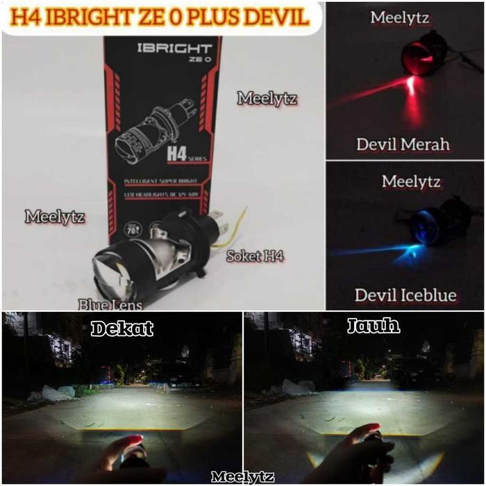 Ibright Ze 0 & Ze 5 Pro - Khusus Lampu Motor Soket H4