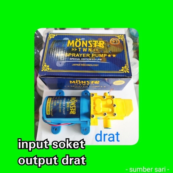 Flashshow pompa air 12 volt 110 PSI 6 LPM output DRAT MONSTAR