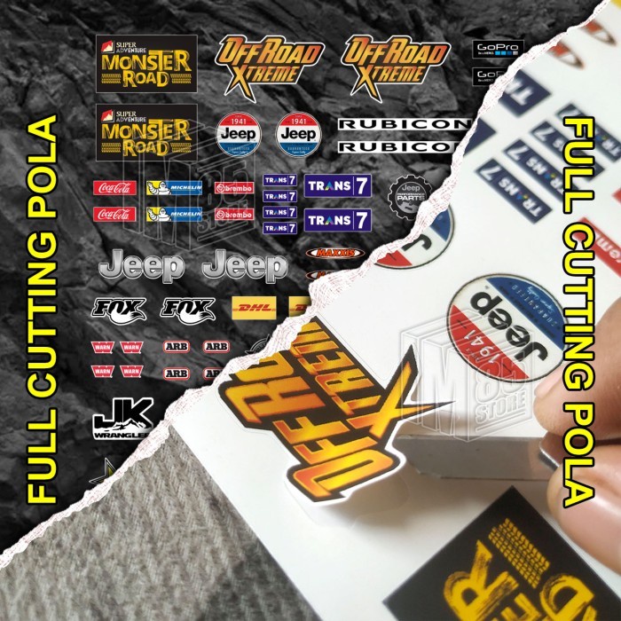 Flashshow Stiker Decal RC Offroad 1/12 & 1/16 Jeep 01