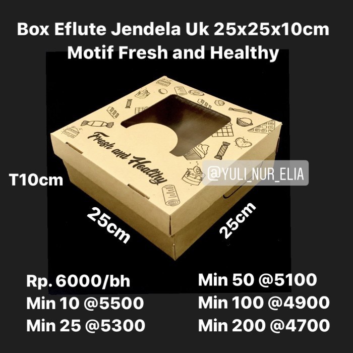 

Flashshow Box Eflute Jendela Uk 25x25x10cm Motif Fresh and Healthy