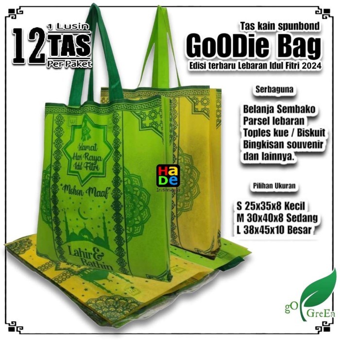 

Flashshow Tas Lebaran Idul Fitri Goodie Bag Kain Spunbond Jumbo , Besar / Kecil