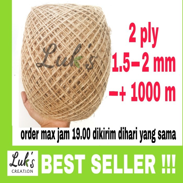 

Flashshow Tali goni 2 ply 1.5 mm kiloan gulungan - tali hang tag - tali hangtag