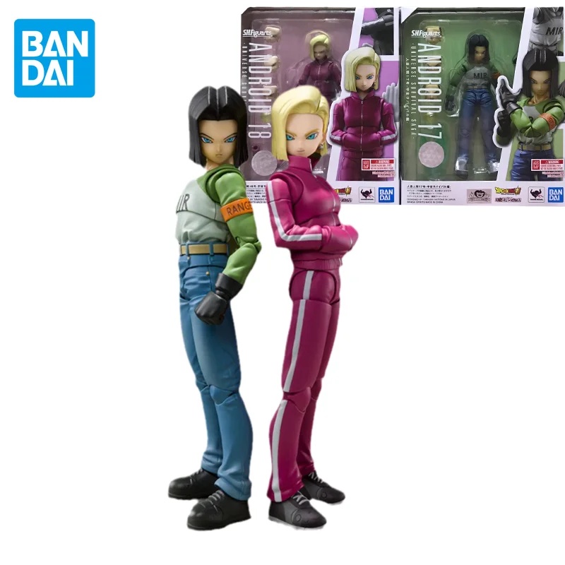 TAOCO Original Dragon Ball Super Anime Figure SHF Android 17 Android 18 Action Figure Toys for Kids 