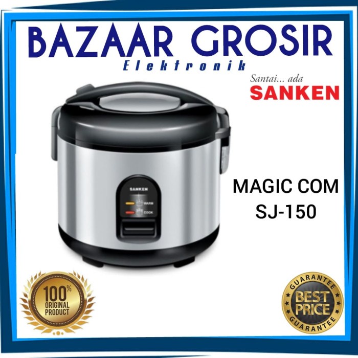 SANKEN SJ150 RICE COOKER COM PENANAK NASI 1.2 LITER SJ-150 MO