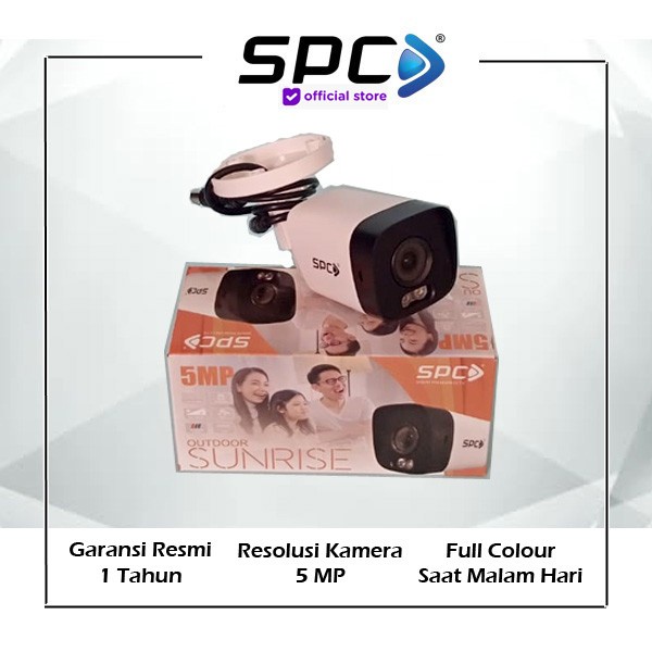 Camera Cctv Spc Sunrise Outdoor 5Mp, Malam Bisa Berwarna (Full Colour)