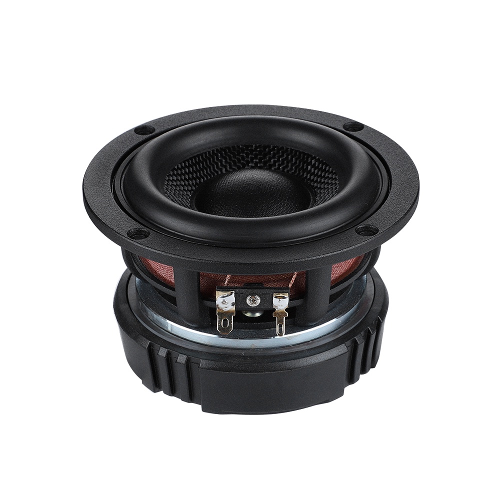 DIYQU 4.5 Inch Subwoofer Speaker 4／8 Ohm 50W Aluminum Cone Frame Woofer Fiberglass Basin Deep Bass B