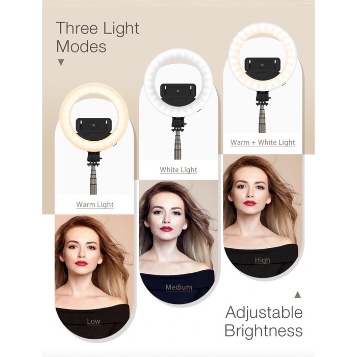 

KODE E BlitzWolf BW BS8 Pro Tongsis Selfie Stick Tripod Lipat Lampu Ring Light Ringlight Alt BS10