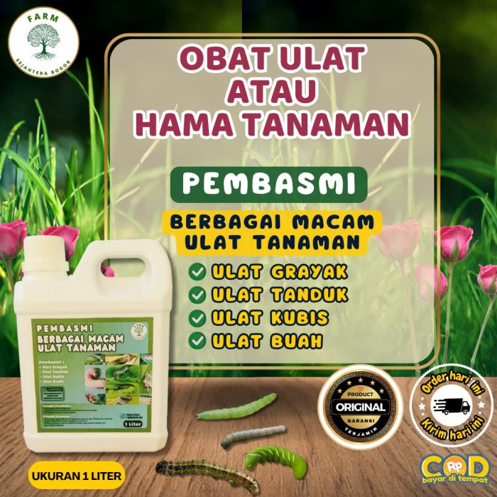 TERBARU OBAT PEMBASMI ULAT/ HAMA TANAMAN NO 1 PALING AMPUH, ukuran 1LITER