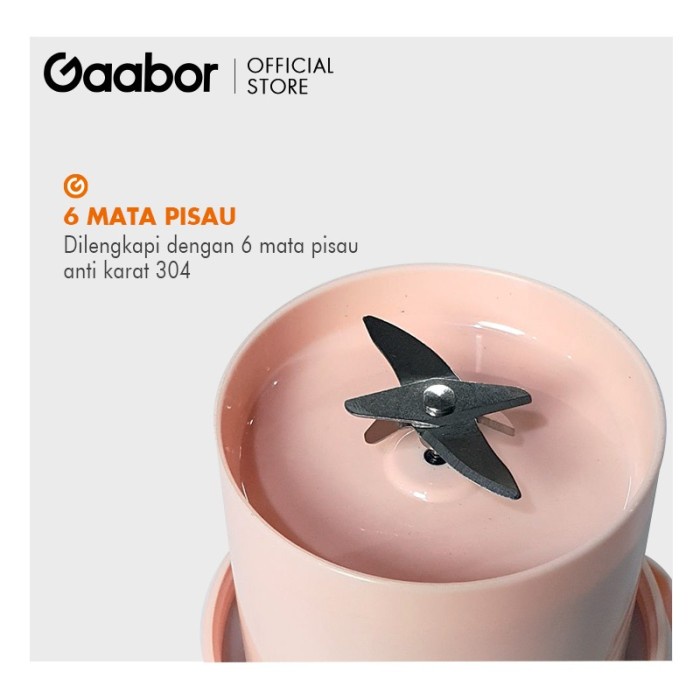 GAABOR REARGEABLE NI PORTABLE JUICER 300ML BLENDER JUS NI