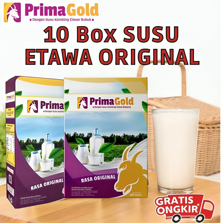 

10 Box Susu Kambing Etawa Primagold Bantu Perbaiki Tulang Keropos Jaga Kesehatn Jantung Redakan Stres
