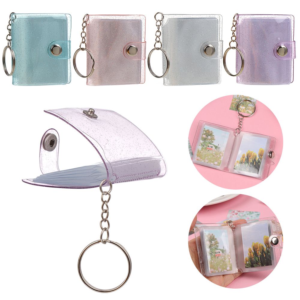 

1PC Pockets Accessories Jewelry Key Chain Photos Holder for Photos Cards Mini Photo Albums 2 Inch