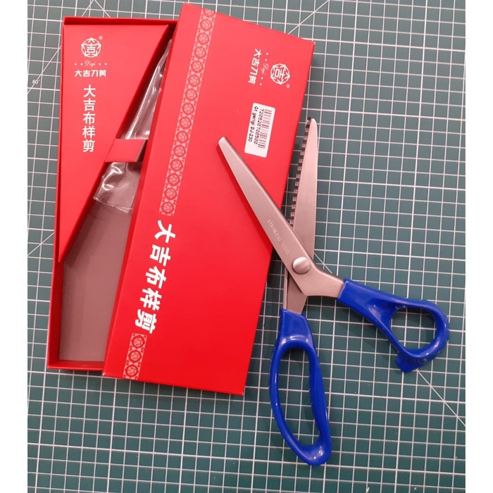 

Gunting Daji 230 Biru / Gunting Kain Zig Zag / Gerigi Stainles Steel